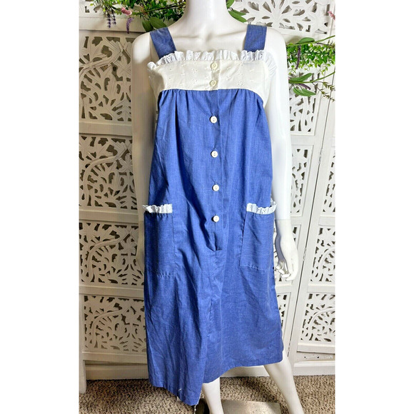 Vintage BECO Originals Women’s Prairie Midi House Dress Size Small USA - Picture 1 of 10